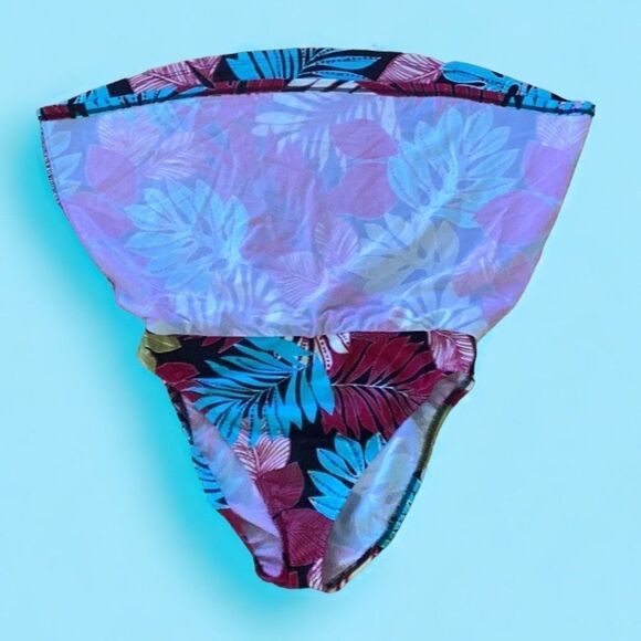 KECHIKA SWIMWEAR SKIRT BATHING SUIT BOTTOMS TROPICAL SMALL - Picture 3 of 6